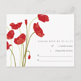 Poppies rouges-orange RSVP