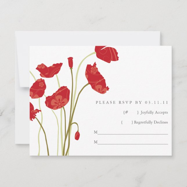 Poppies rouges-orange RSVP (Devant)