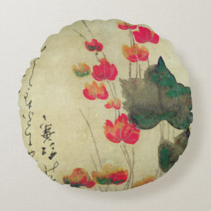 Poppies Round Pillow