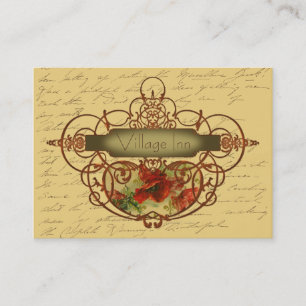 Poppies & Scrolls Steampunk Design Business Card
