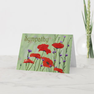 Poppies Sympathy Card