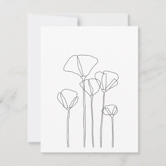 Poppies  thank you card (Front)