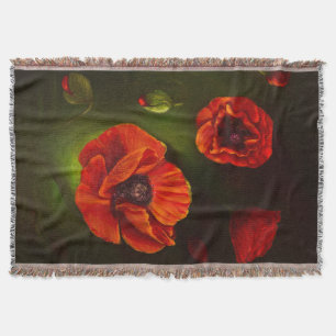 Poppies Throw Blanket