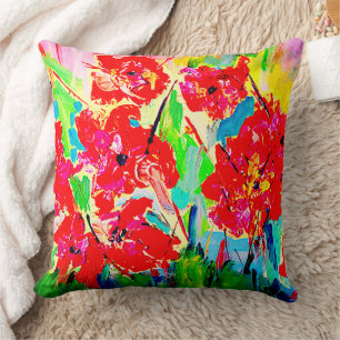 Poppies Throw Pillow