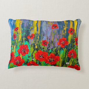 Poppies Throw Pillow