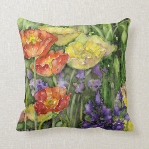 Poppies Throw Pillow
