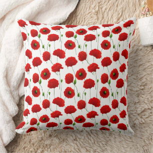 Poppies Throw Pillow