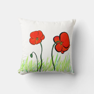 Poppies! Throw Pillow