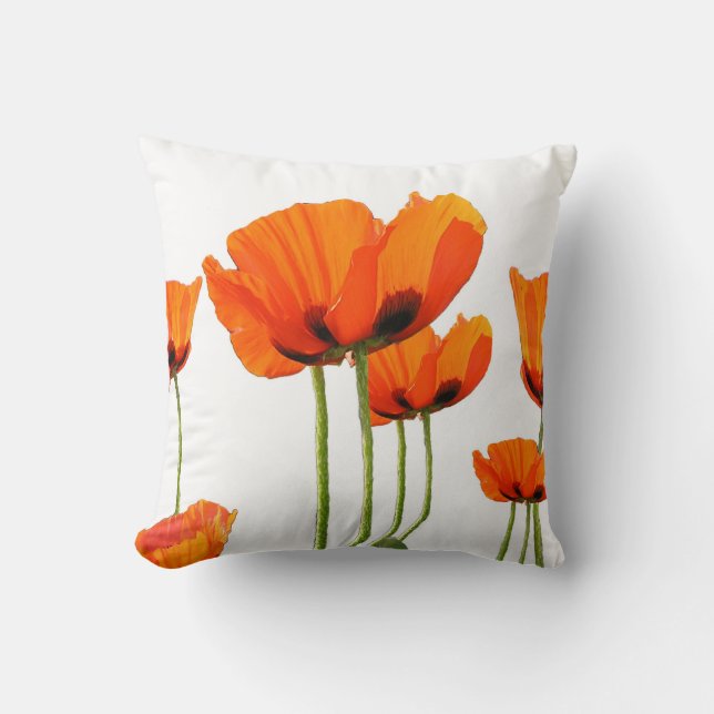 Poppies! Throw Pillow (Front)
