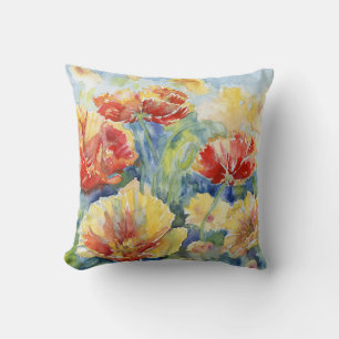 Poppies VII Throw Pillow