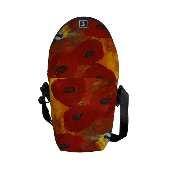 Poppies with Meadowlark Mini Messenger Bag