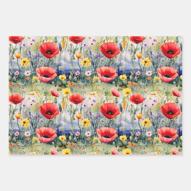 Poppies wrapping paper (Front)