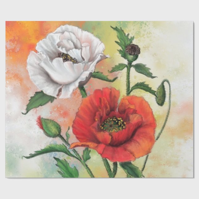 Poppies Wrapping Paper (Flat)