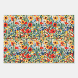 Poppies wrapping paper