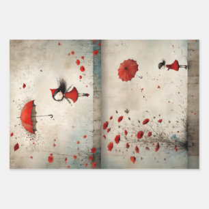 Poppies Wrapping Paper Sheet
