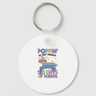 Poppin' 120 Days Of School Unicorn Pop It Happy 12 Keychain