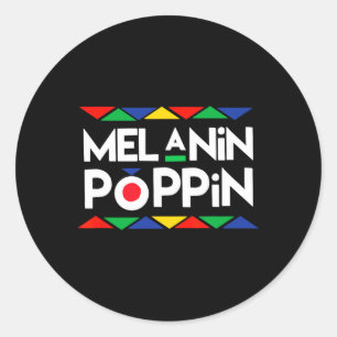 Poppin Black History Gifts African Black History M Classic Round Sticker
