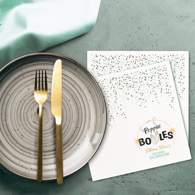 Poppin' Bottles Baby Shower  Napkin (Creator Uploaded)