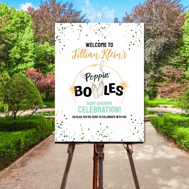 Poppin' Bottles Baby Shower Welcome Sign (Creator Uploaded)