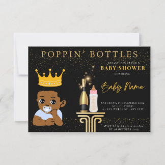 POPPIN' BOTTLES BABYSHOWER Boy INVITATIONS