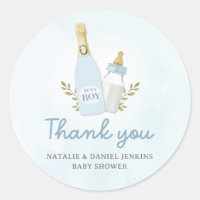 Poppin Bottles Boy Baby Shower Favour