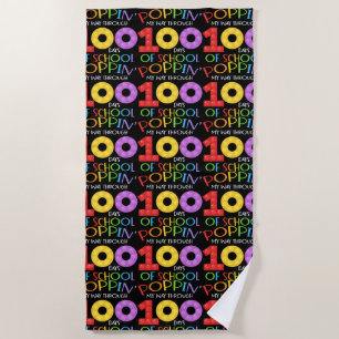 Poppin my way through 100 days of school beach towel