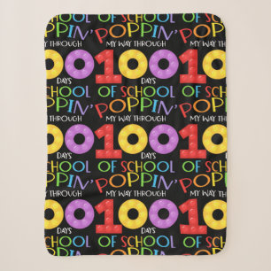 Poppin my way through 100 days of school sherpa blanket