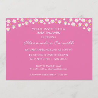 Poppin' Up Daisies Baby Shower Invitation