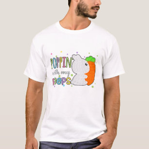 Poppin With My Bunny Pop It Rabbit Carrot Happy Ea T-Shirt