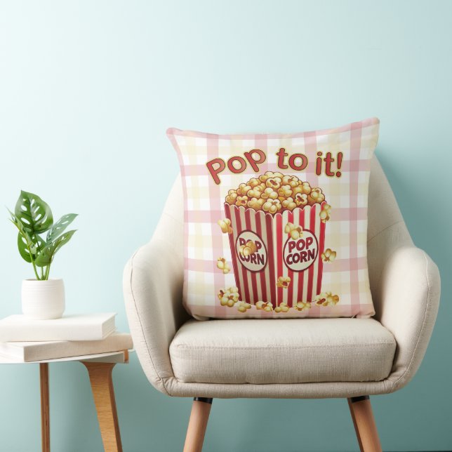 Poppin' with Style - "Pop to it!" Throw Pillow (Chair)