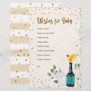 Popping Bottles Baby Shower Wishes for Baby