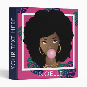 Popping Bubblegum, Tropical   Pink Binder