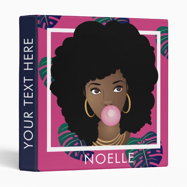 Popping Bubblegum, Tropical | Pink Binder (Front/Spine)