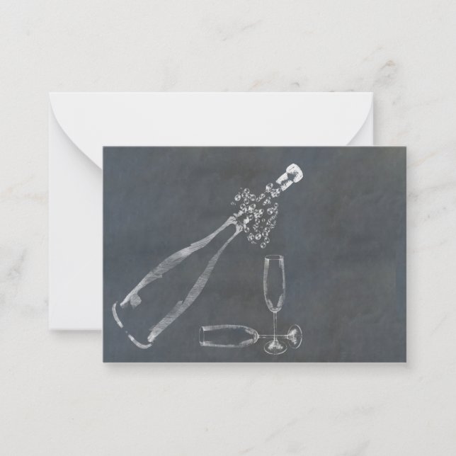 Popping Champagne Cork Card (Front)