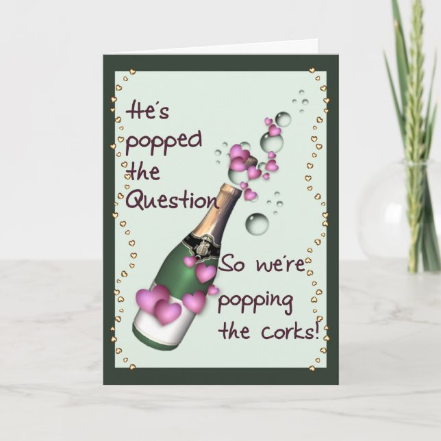 Popping Corks Funny Wedding Invitation (Front)