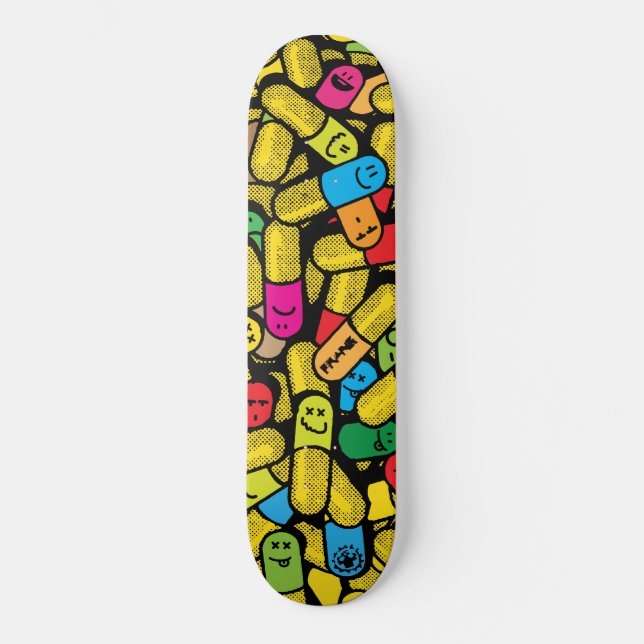 Popping Pillies Skateboard (Front)