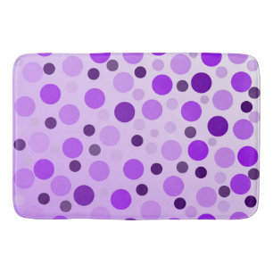 Popping Purple Polka Dots, Memory Foam Bathmat