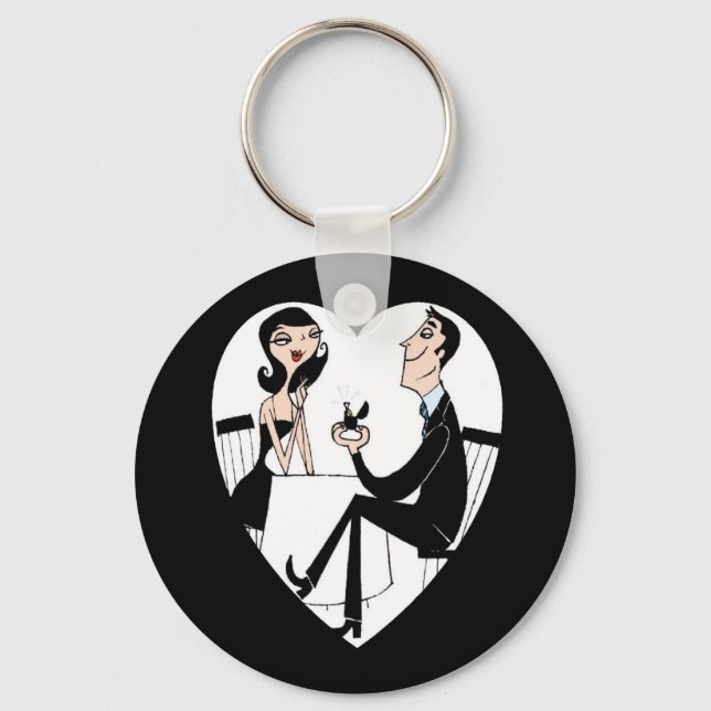 Popping the Question Key Chain Keychain (Front)