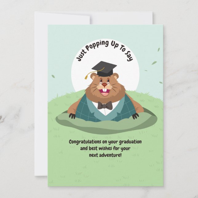 Popping Up To Say Graduation Card (Front)