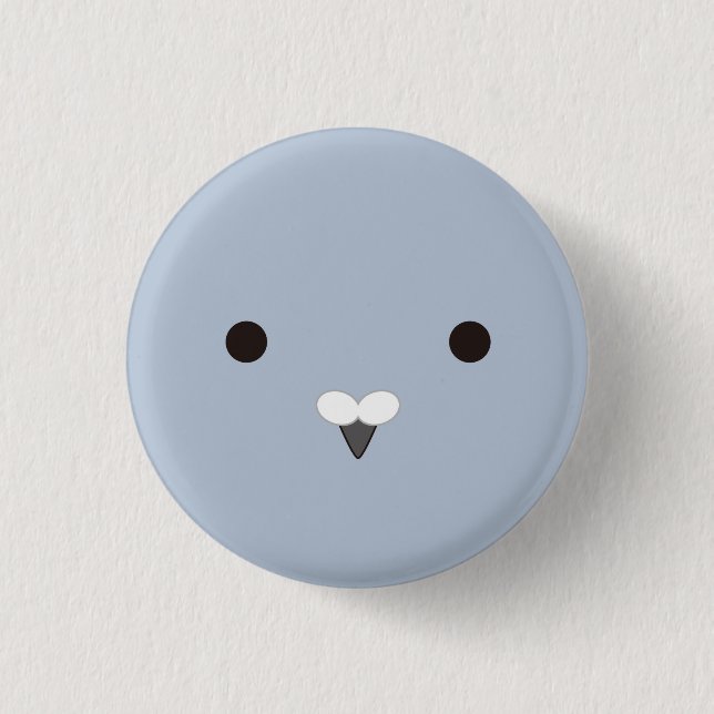Poppo (Ash)-Coo! (gray) 1 Inch Round Button (Front)