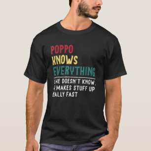 Poppo Know Everything Fathers Day for funny grandp T-Shirt