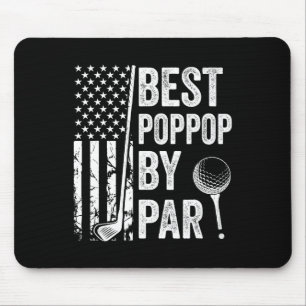 Poppop By Par Usa Flag Golf Fathers Day Golfing Gr Mouse Pad