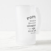 Poppop | Funny Grandfather Is For Old Guys Frosted Glass Beer Mug (Front Right)