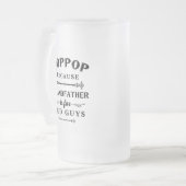 Poppop | Funny Grandfather Is For Old Guys Frosted Glass Beer Mug (Front Left)