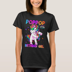 PopPop of the Birthday Girl Dabbing Unicorn Party T-Shirt