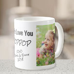 Poppop We Love You Personalized Photo Names Coffee Mug<br><div class="desc">Celebrate Poppop with this custom photo and signature names design. You can add two photos of grandchildren and personalize the expression to "I Love You" or "We Love You." You can also add the grandchildren's names and year (if you need more room for names, eliminate the year or contact me...</div>