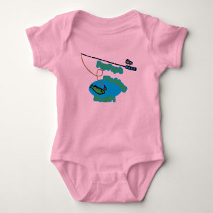 PopPop's Fishing Buddy Baby Bodysuit
