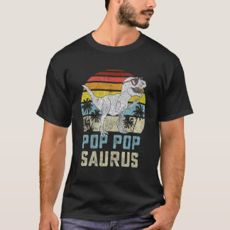 Poppopsaurus T Rex Dinosaur Pop Pop Saurus Family T-Shirt