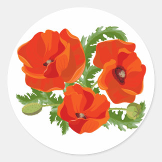 poppy 3.5 classic round sticker