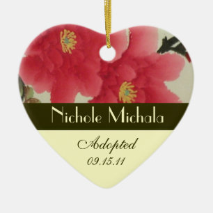 Poppy Adoption Announcement Keepsake Ceramic Ornament